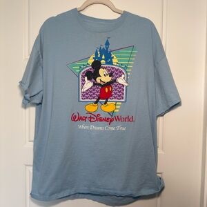 Disney Men’s Walt Disney World Blue Mickey Mouse 2XL T-Shirt